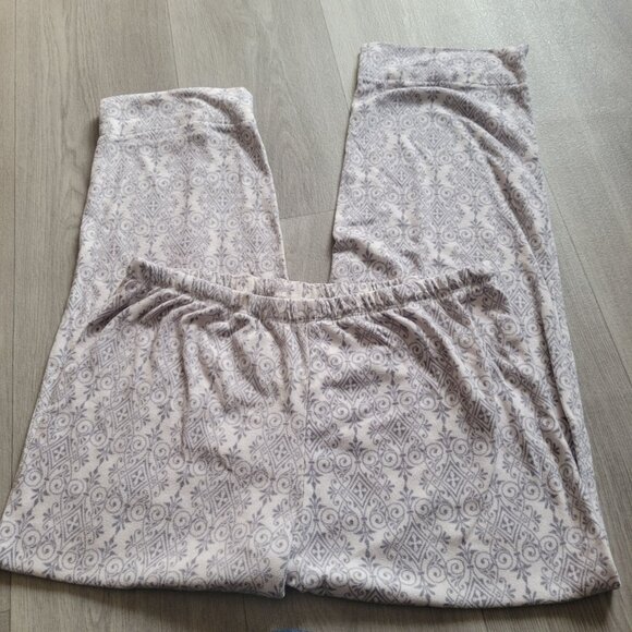 Ellen Tracy Womens Pajama Set L Button-Up Top & Pants Soft Gray/White - Picture 5 of 5